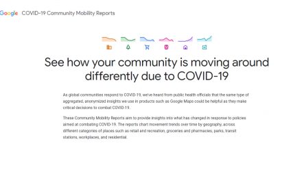 Google представи доклад за движението на хората