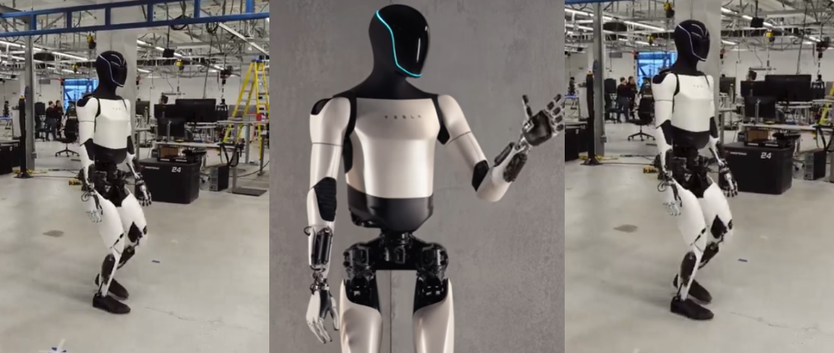 Роботът Оптимус на Илон Мъск се Разходи (ВИДЕО)